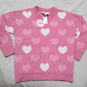Women's Pink Heart Sweater